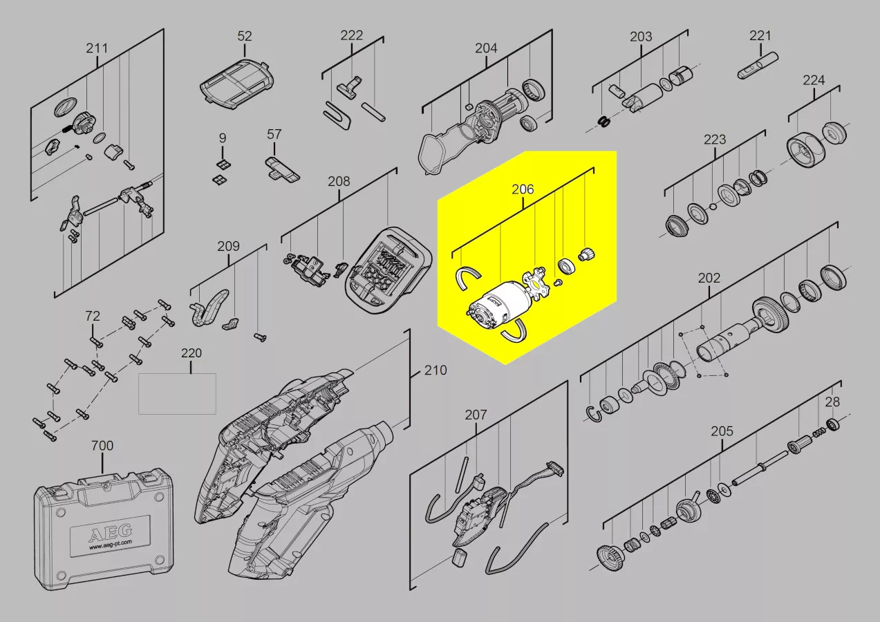 Moteur réf. 4931472092 AEG